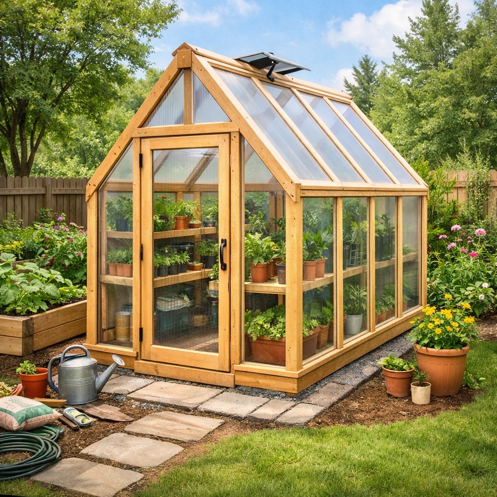 small backyard greenhouse